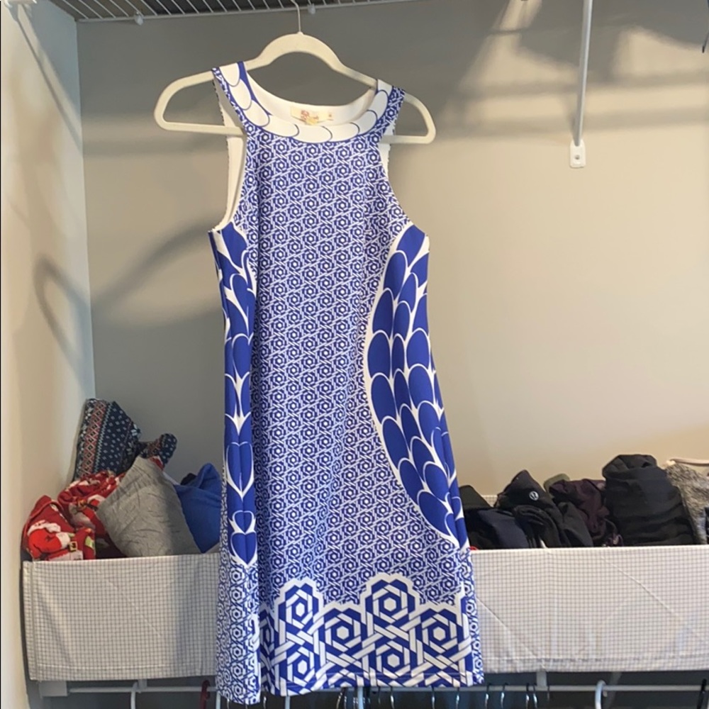 Blue fitted dress